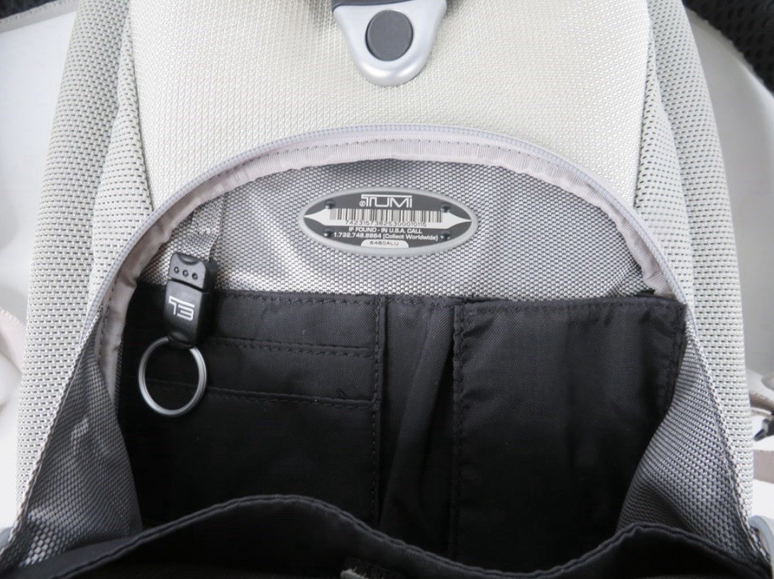 Tumi T3 Computer Laptop Silver Gray Backpack 6480ALU