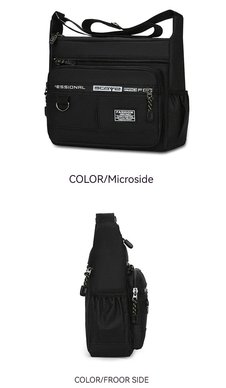 Men Crossbody Bag – Fashionable Multi-Pocket Storage Big Capacity Travel Gift