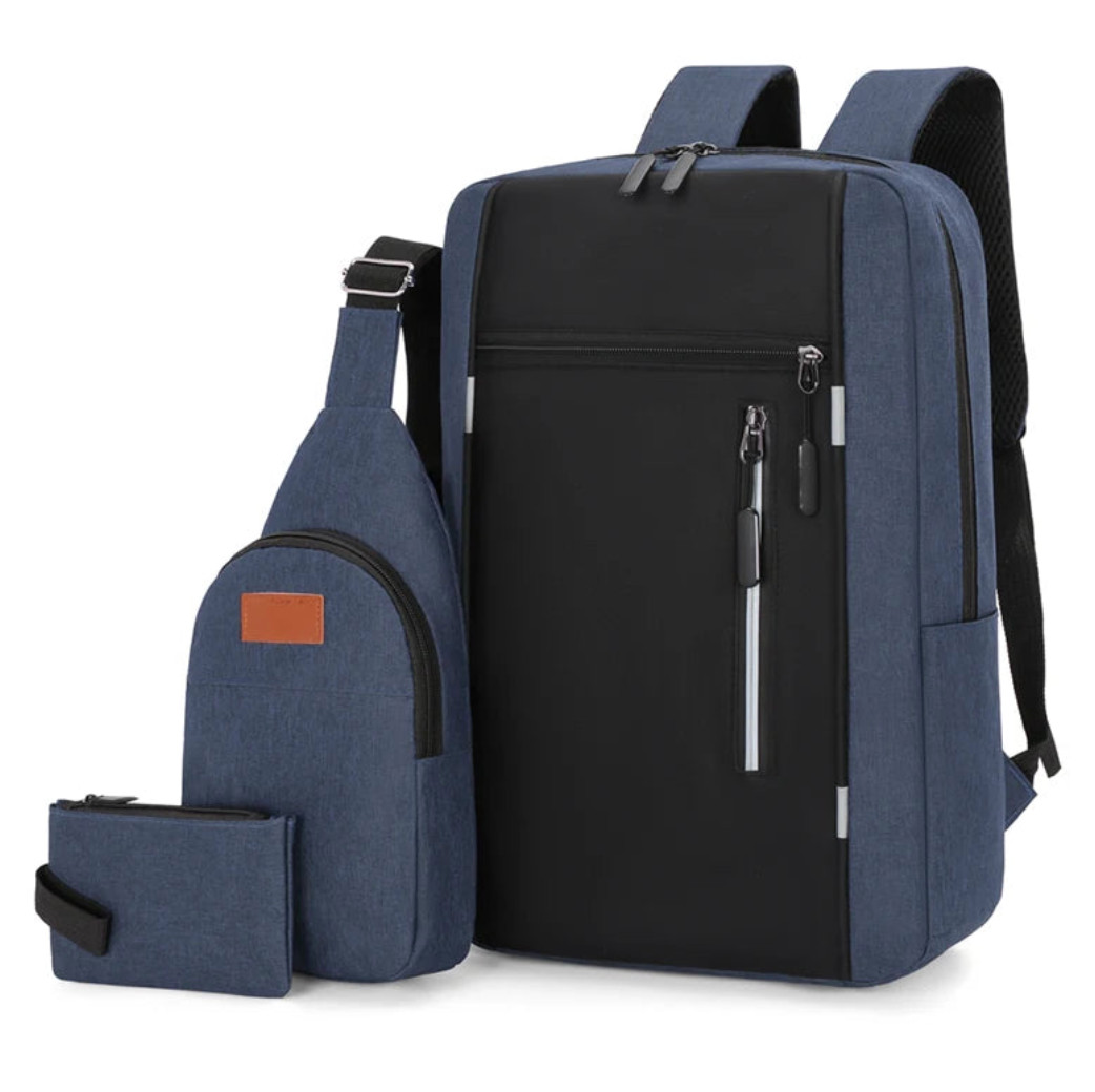 3-in-1 Waterproof Oxford Laptop Backpack – High-Quality Casual School & Computer