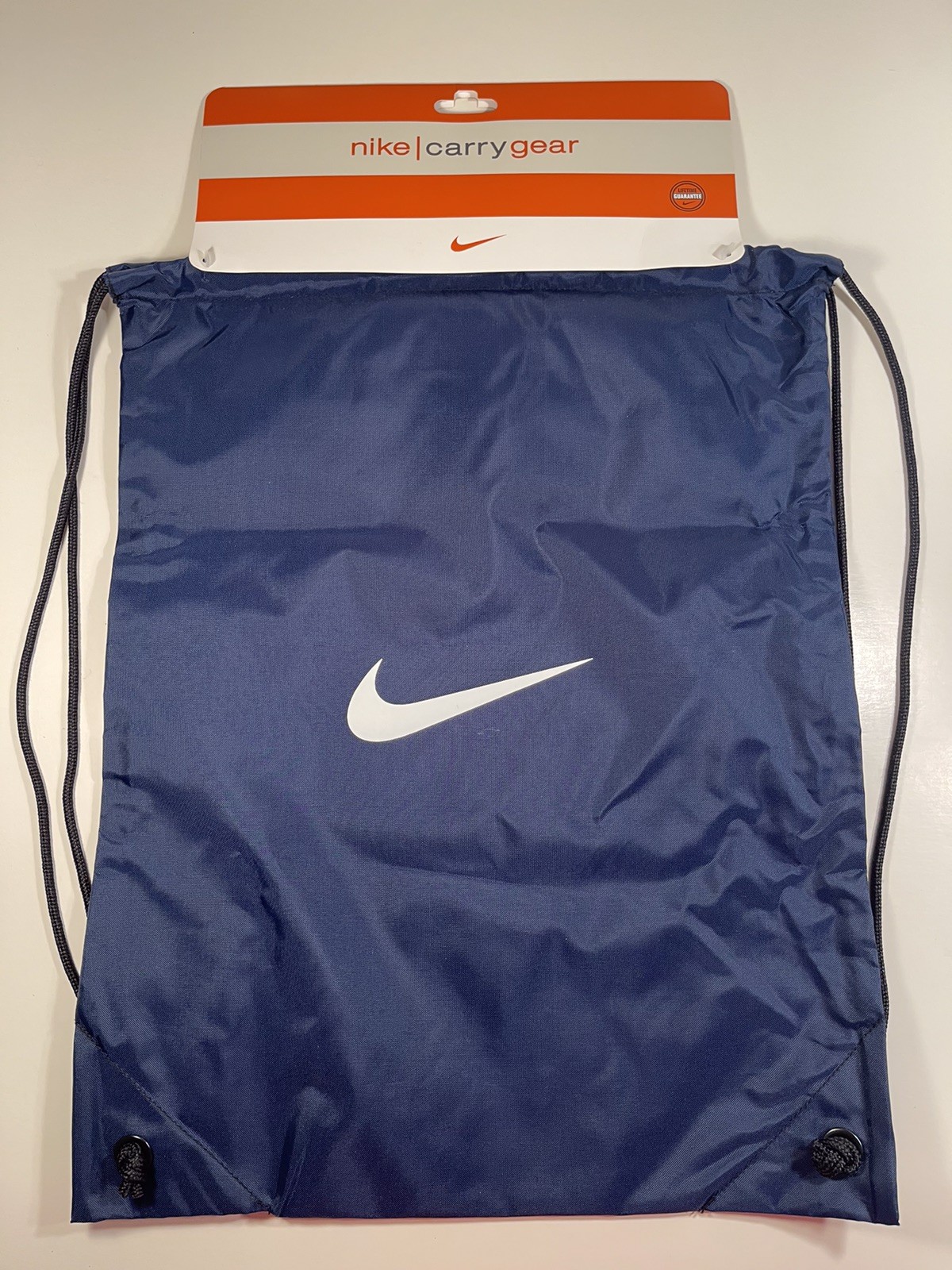 Nike Team Gym Sack, Navy Blue White, BA0034 405, Carry Gear, Lifetime Guarantee