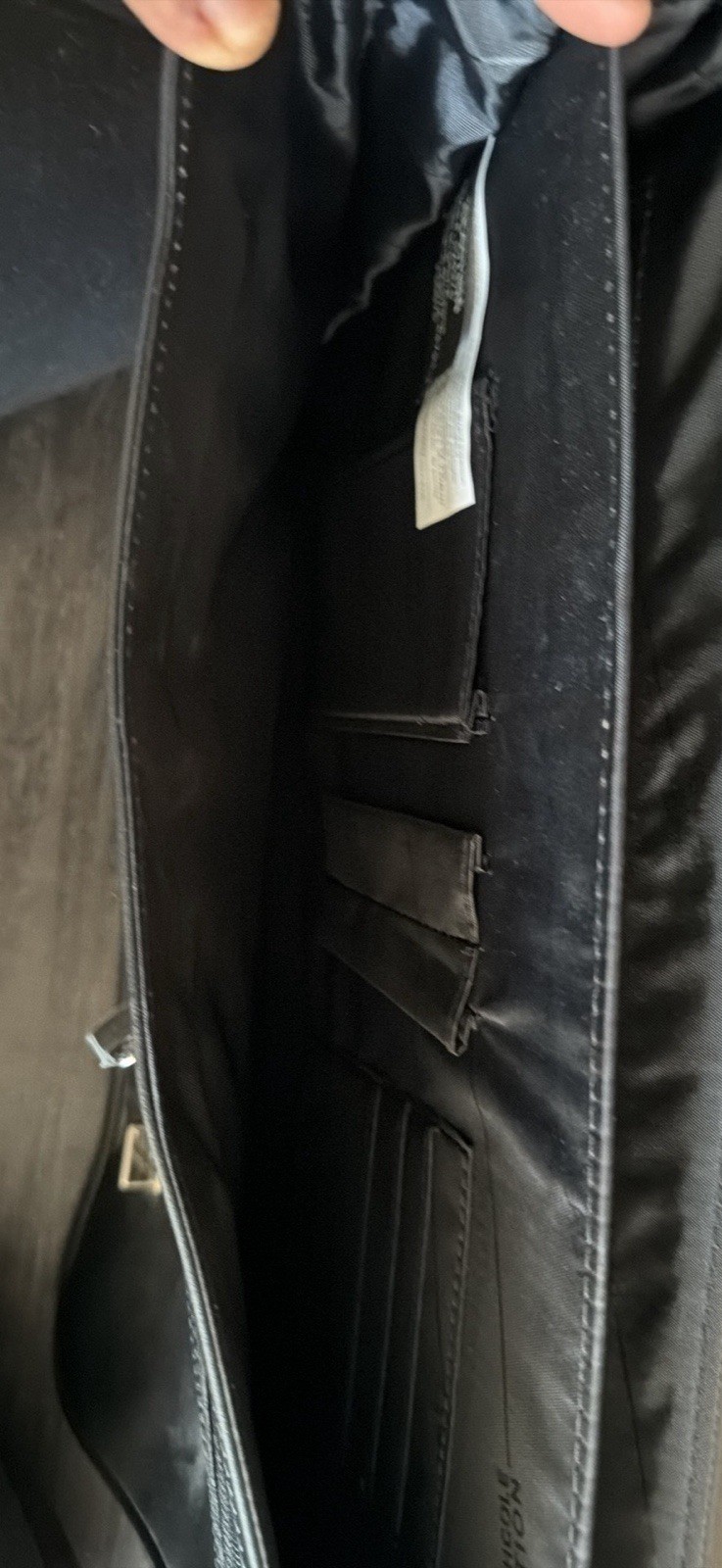 Kenneth Cole Reaction Men’s Large Black Briefcase Crossbody Strap Zip/Buckle