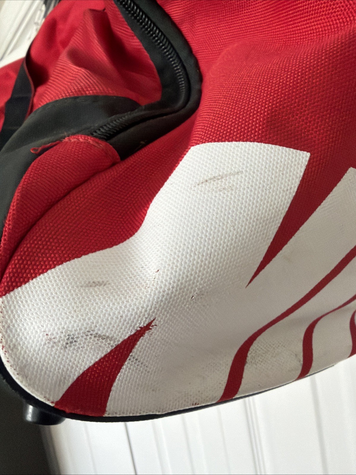 Nike Large Duffle Bag Red With Black No Shoulder Strap