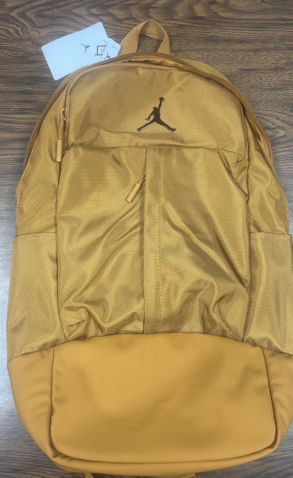 Jordan Jumpman Desert Ochre Large Backpack Adjustable Strap Inner Outer Pockets
