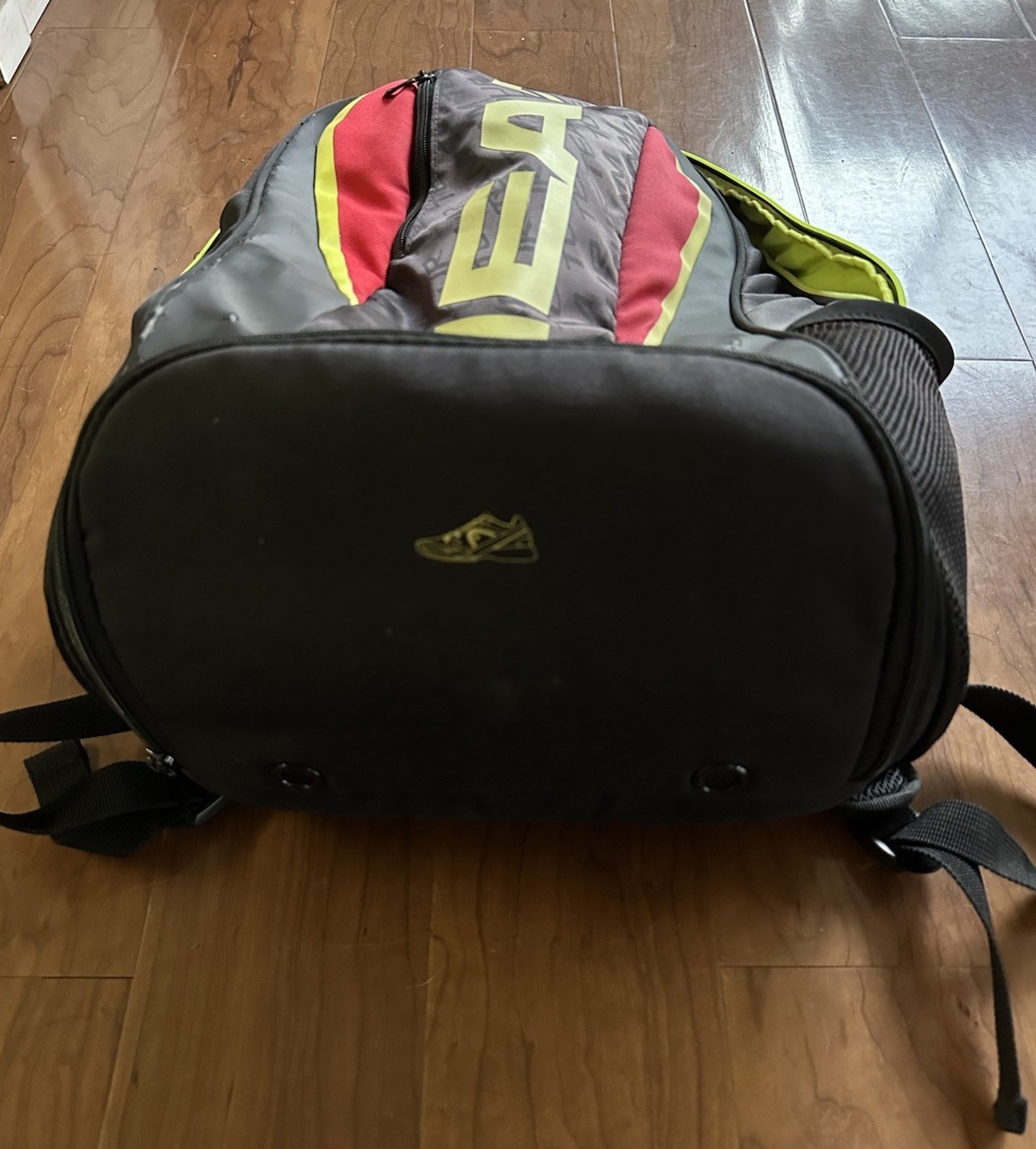 Head Tennis Backpack Black Yellow Red w Padded Straps and Dual-Zipper