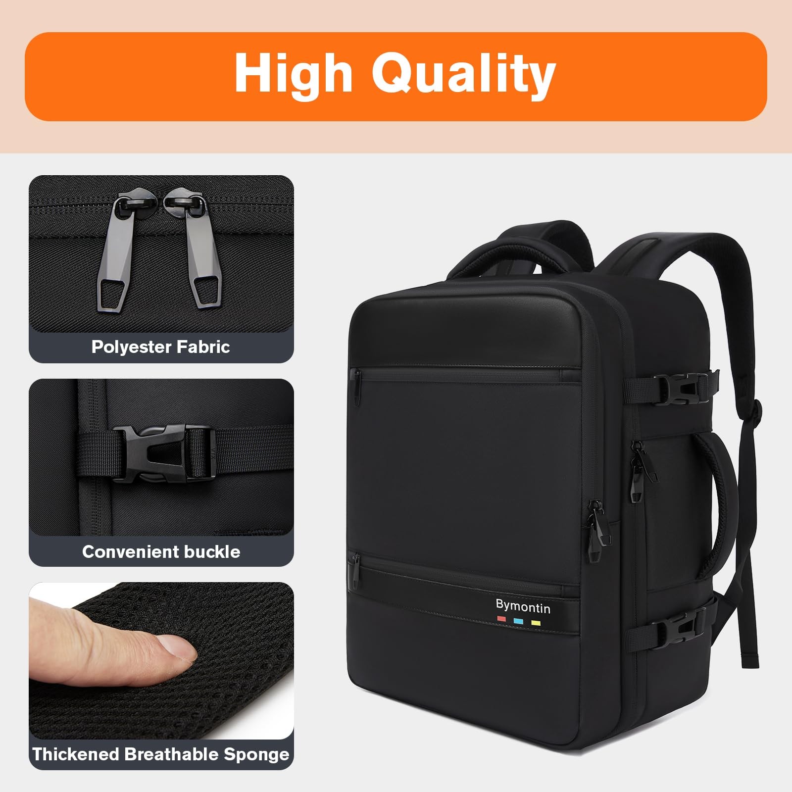 Suitcase-style Laptop Backpack, 25L / 35L Practical Travel Bag for Work, Leis…