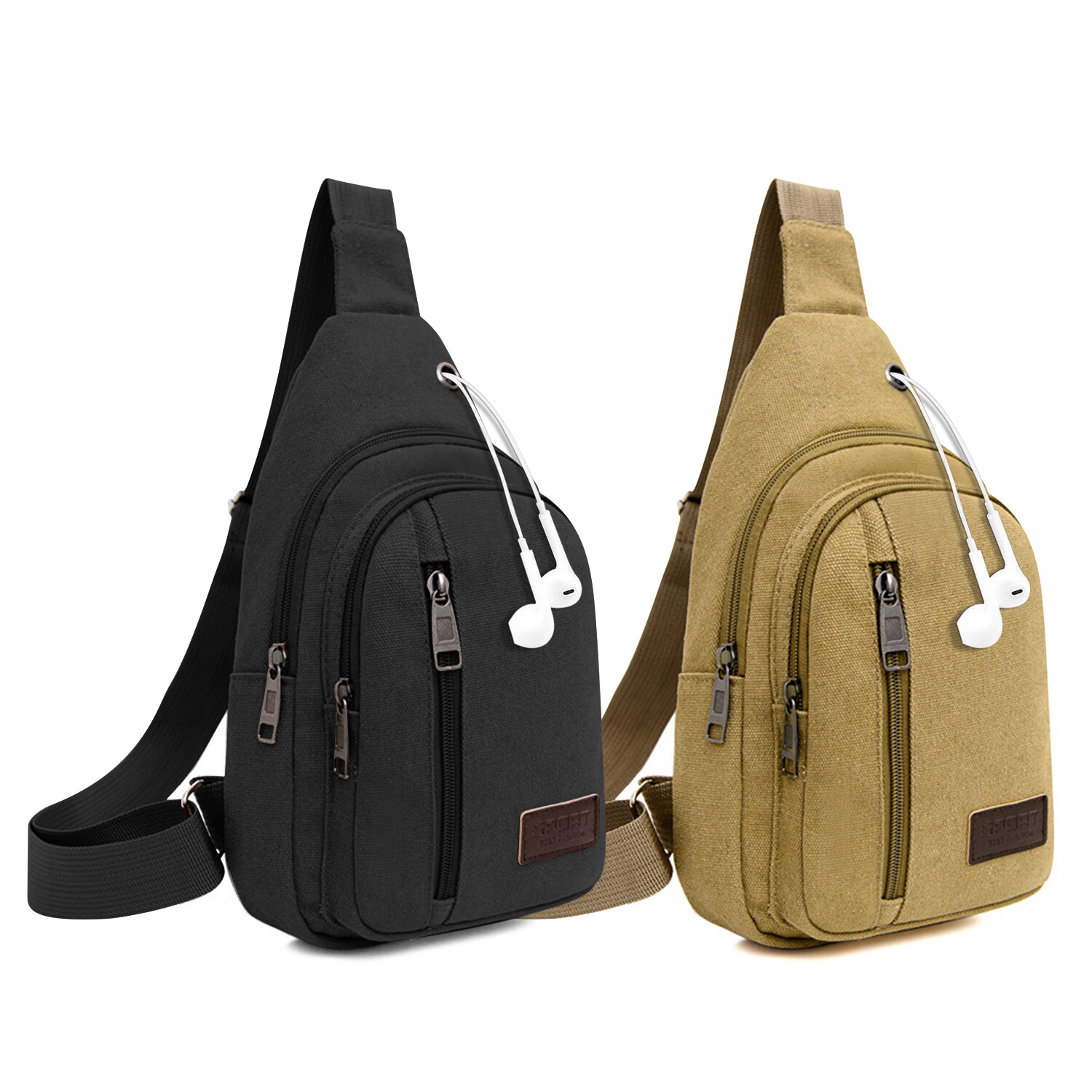 Men’s Sling Backpack Anti-theft Shoulder Crossbody Chest Bag Fanny Pack USB Port