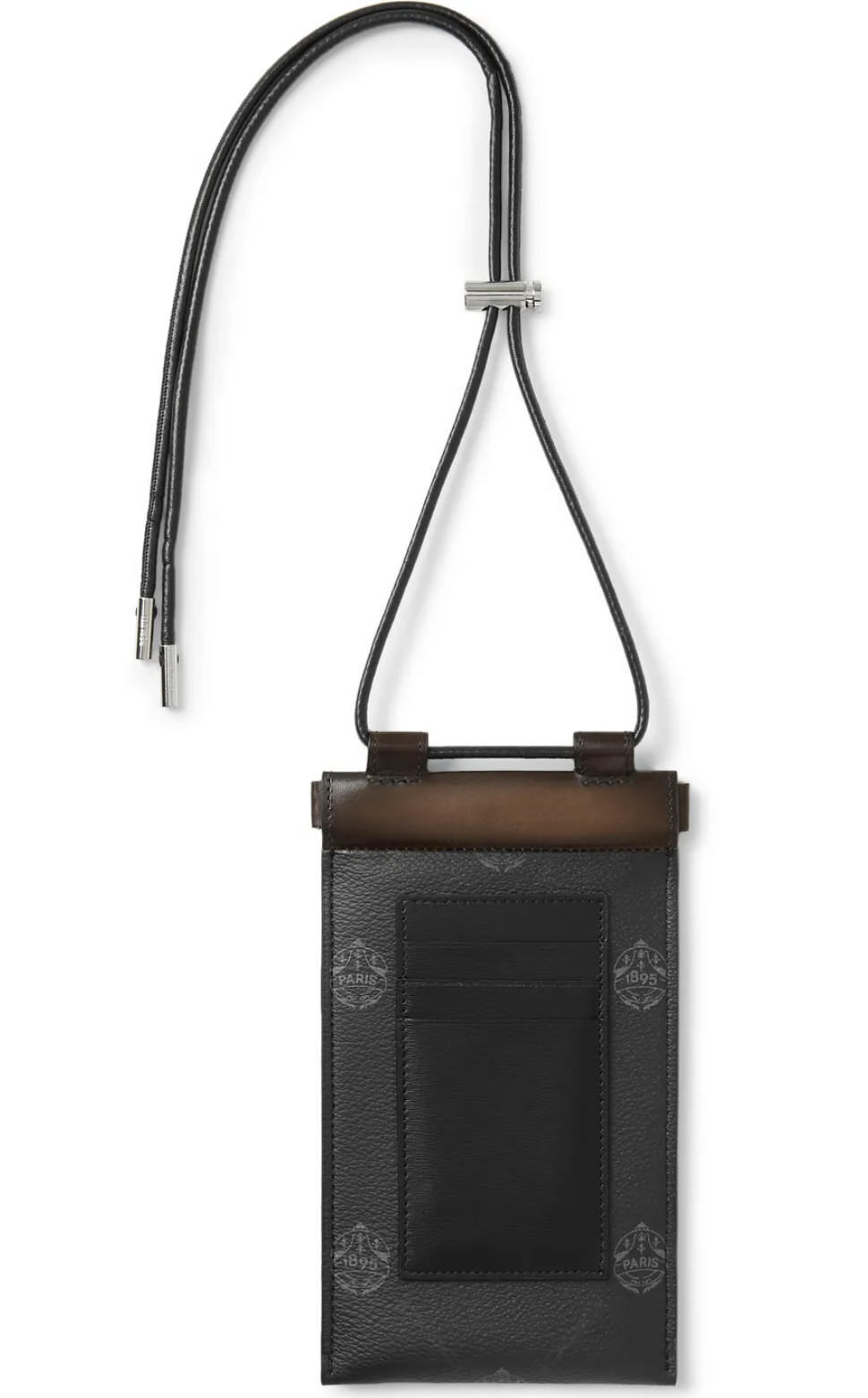 Berluti Signature Circuit Venezia Logo Print Virée Canvas Phone Pouch Bag