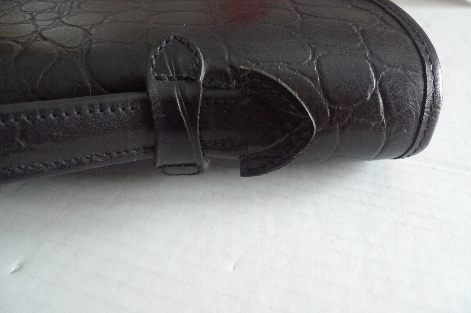 MULBERRY – LEATHER BRIEFCASE- ATTACHE – CROC PATTERN – MADE IN ENGLAND