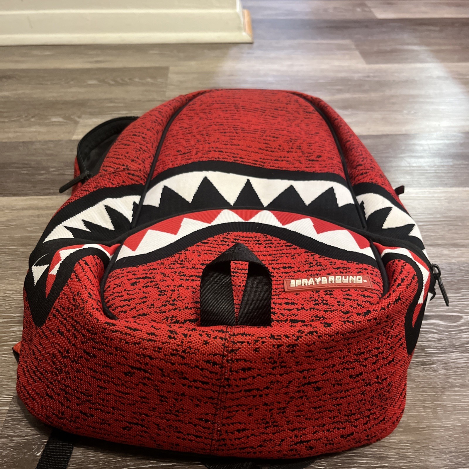 Red Knit Sprayground Backpack. Lightly Used