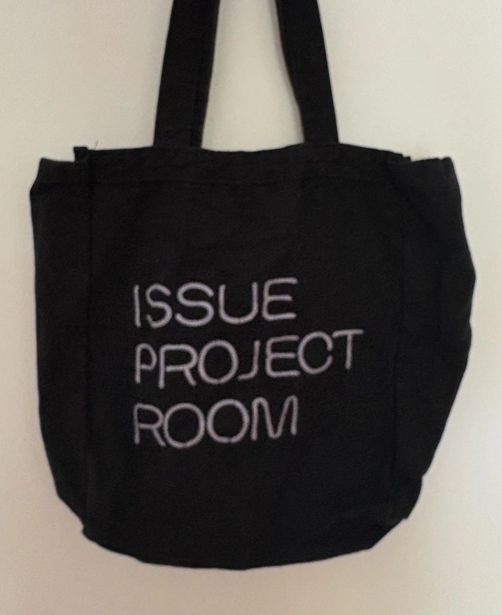 Issue Project Room Tote Bag Black Cotton Gray Print NYC Art Organization Logo