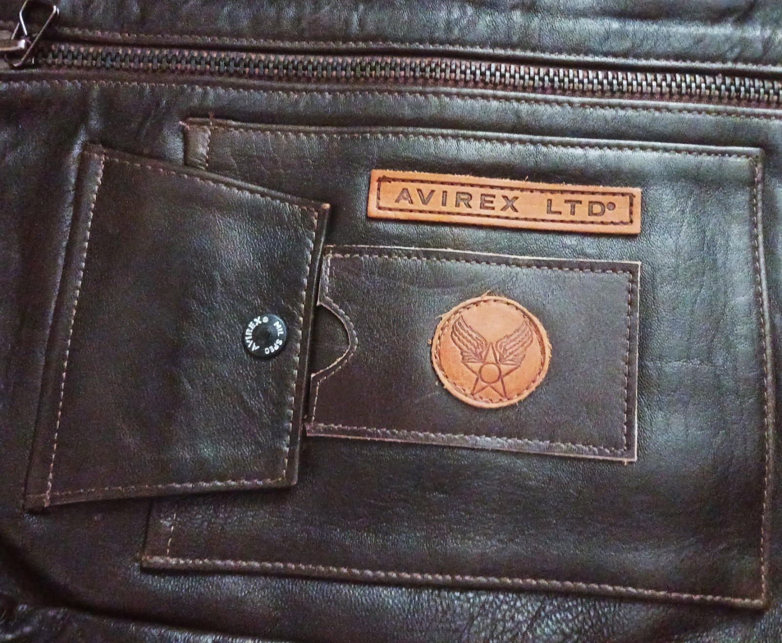 AVIREX Brown Leather Messenger Bag Briefcase 🔴READ🔴
