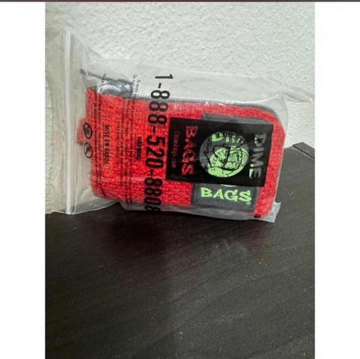 Dime Bags – 5” Red Padded Protective Smell Proof Pouch