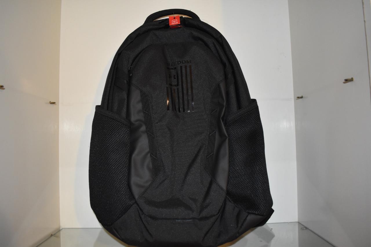 Under Armour Hustle 6.0 Freedom Backpack Black 1387535 001 NWT