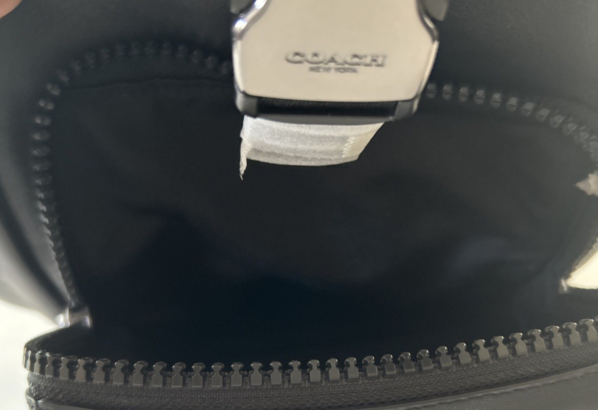 Authentic Coach Ranger Pack 2943 Black Leather Crossbody Travel Bag NEW