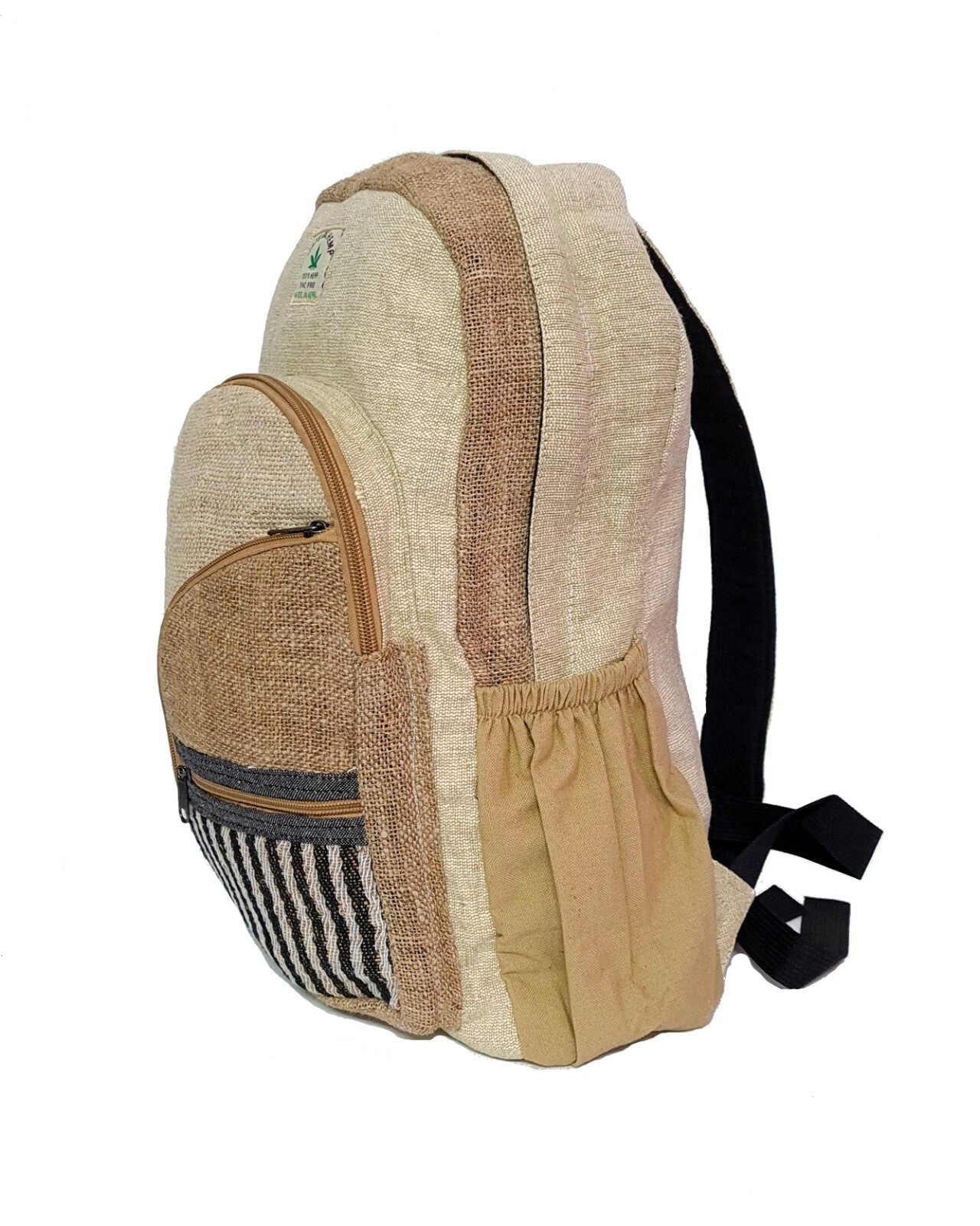Boho Backpack Handmade Travel Ecofriendly Hemp School Bag Gym Festival Hippie
