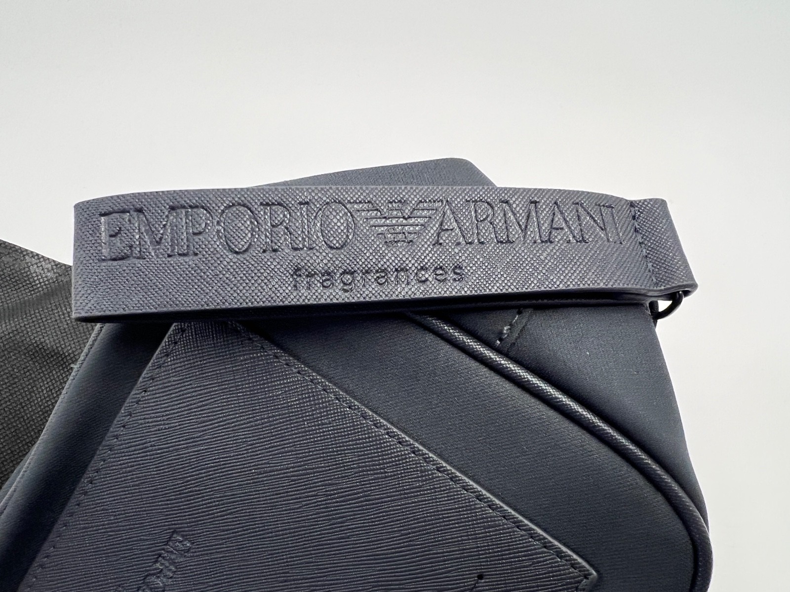 Emporio Armani Fragrances Pouch dark gray Dopp Bag toiletry travel Case New