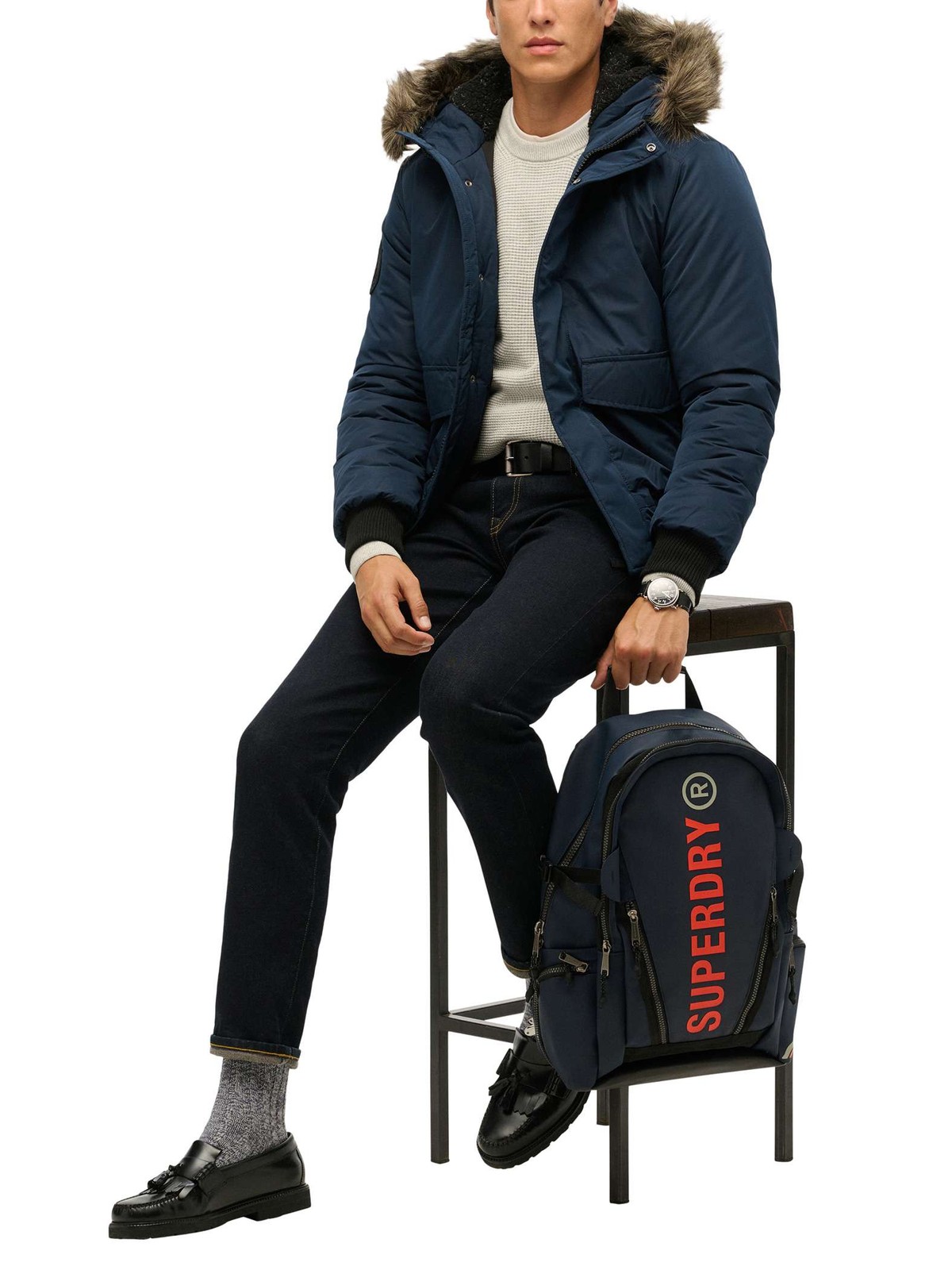 Superdry Men’s 21L Tarp Backpack, Blue