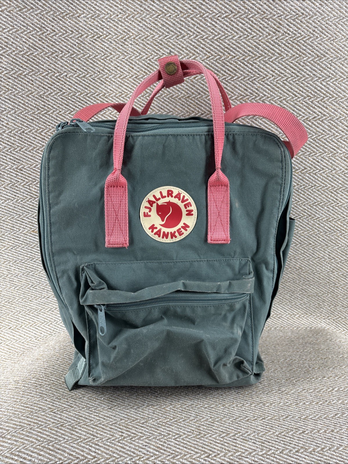 Fjallraven Kanken Green Peach Pink Backpack 23510 Outdoor Hiking