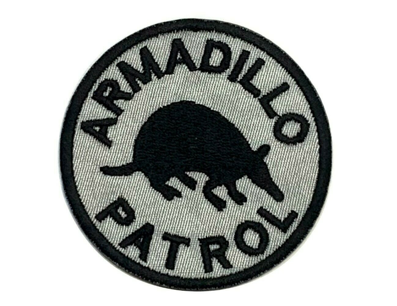 Armadillo Patrol Embroidered Patch with Hook Fastener Available