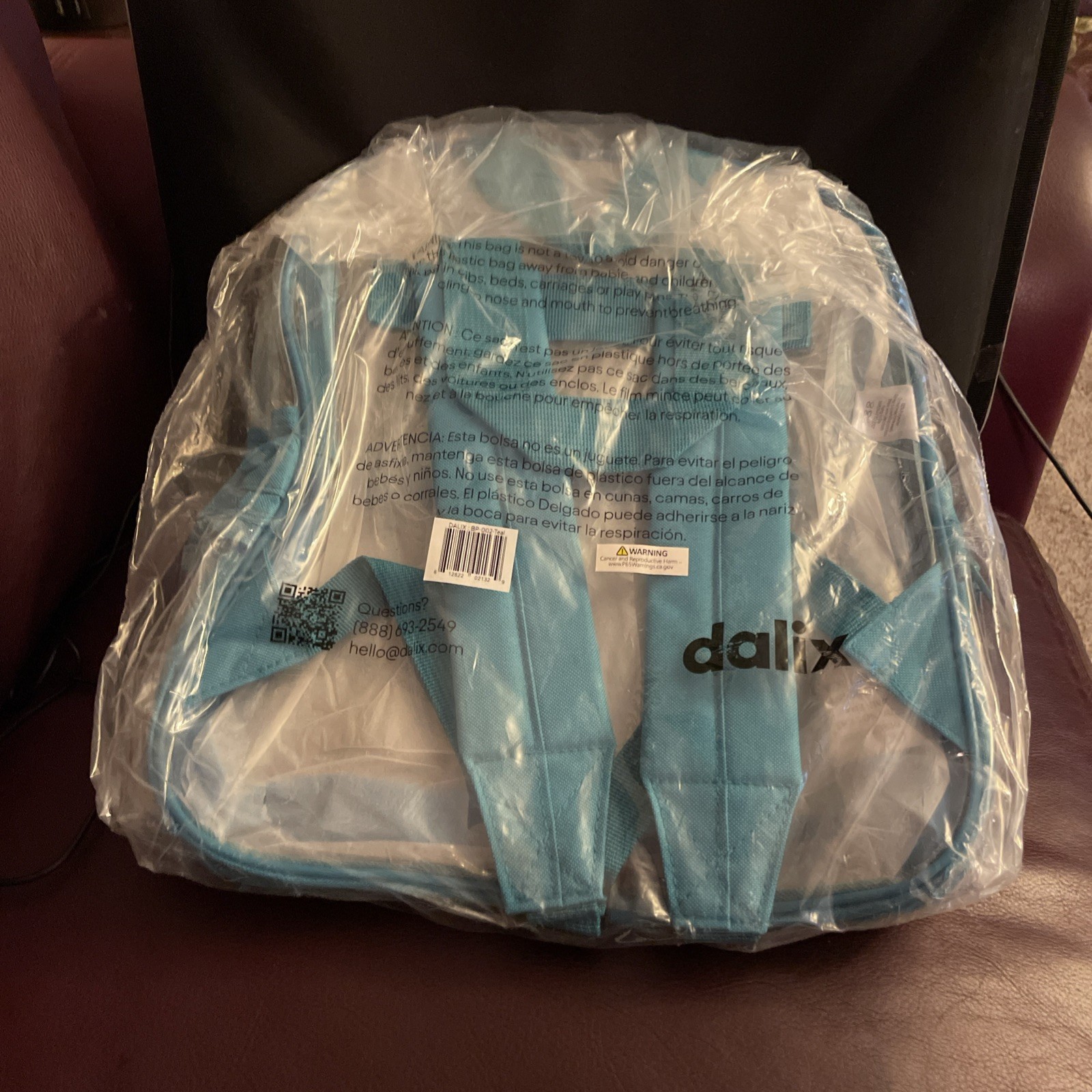 DALIX Clear Backpack Transparent School Bag in Teal Small Size For Students New