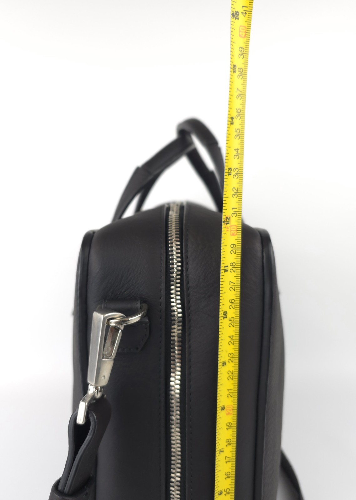 BONASTRE Leather Briefcase Shoulder Bag Black Made In Spain