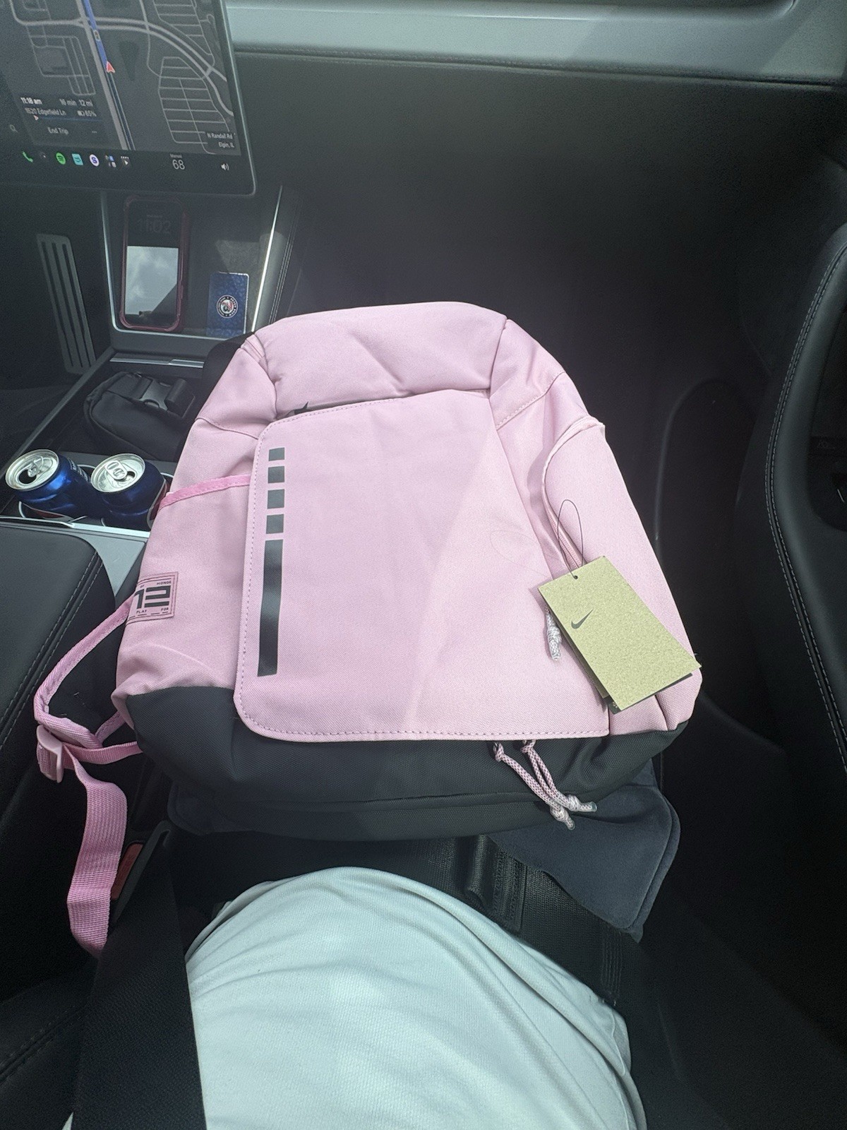 Nike Hoops Elite 32L Backpack Pink/Black Zip Large Padded Adjustable Straps