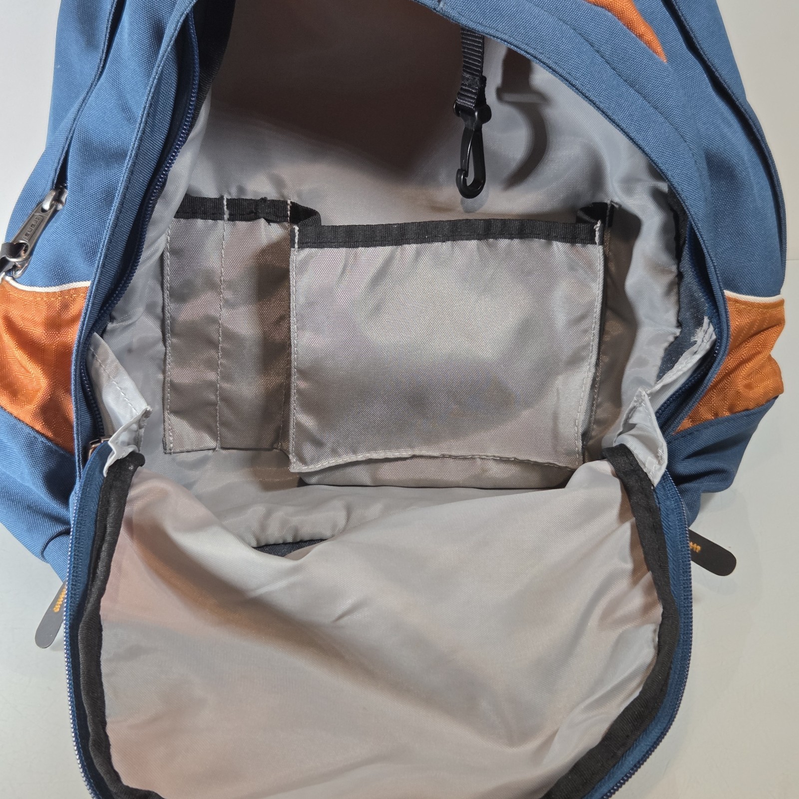 Vintage Y2K Jansport Trans Backpack Ripstop Nylon Blue & Rust Bag Laptop