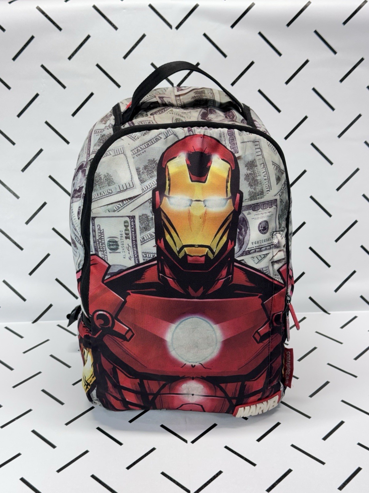 Rare 2015 SPRAYGROUND Iron Man Raining Money Marvel Backpack