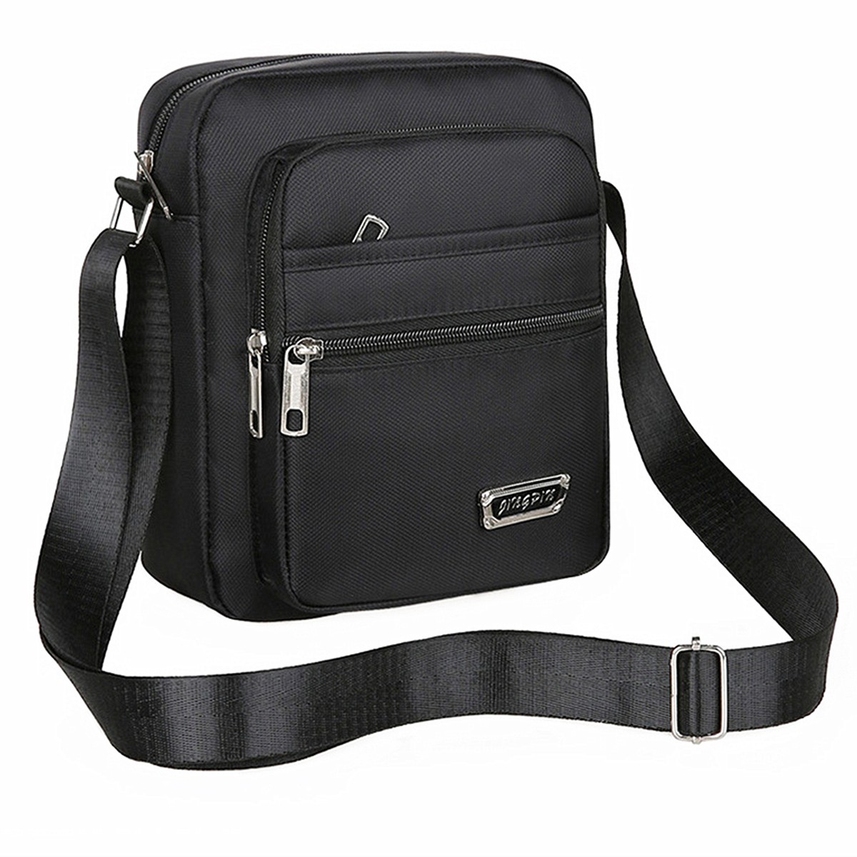 Men’s Shoulder Bag Casual Crossbody Bag Waterproof Fabric Multi Pocket Design