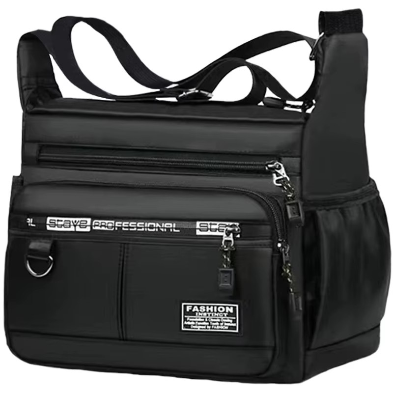 Men’S Cross-Body Bag with Multi-Layered Pockets, Adjustable Shoulder Strap, Busi