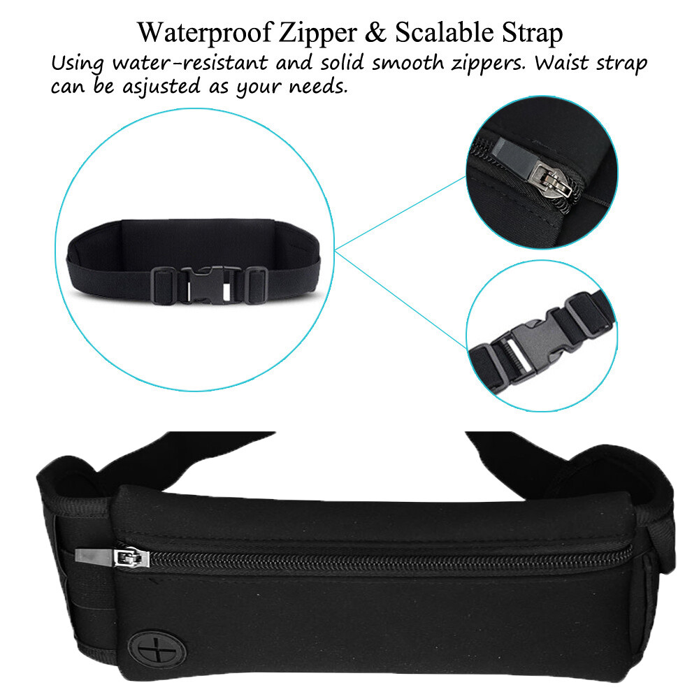 Waist Bum Bag Fanny Pack Waterproof Belt Pouch for Fitness Sport Running Jogging