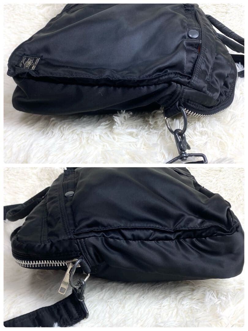 PORTER TANKER 2Way Nylon Vintage Briefcase Shoulder Bag Black Auth Made in JAPAN