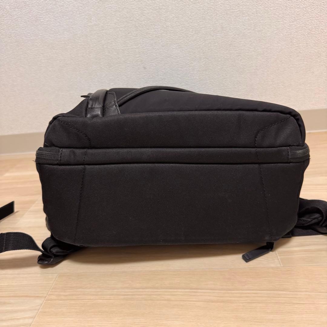 TUMI Backpack Black Ballistic Nylon with Rain Cover Large Capacity