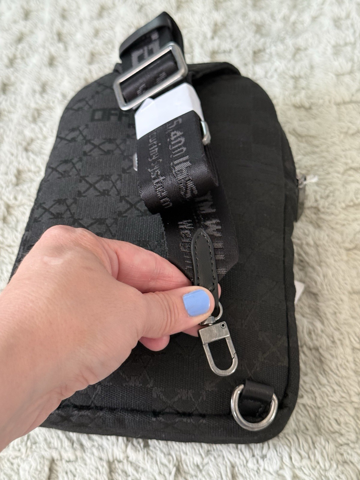 Off-White North/South Flight Multi Pocket Crossbody Bag