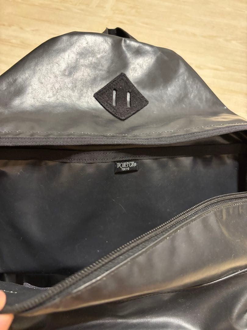 PORTER Backpack Daypack Patent Leather Black Yoshida & Co.
