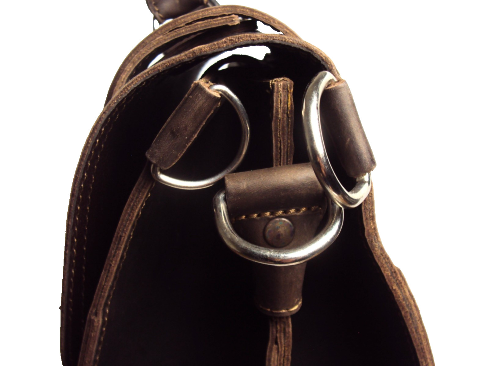 SADDLEBACK LEATHER CLASSIC LARGE BRIEFCASE BAG DARK BROWN COFFEE ORIGINAL LOGO