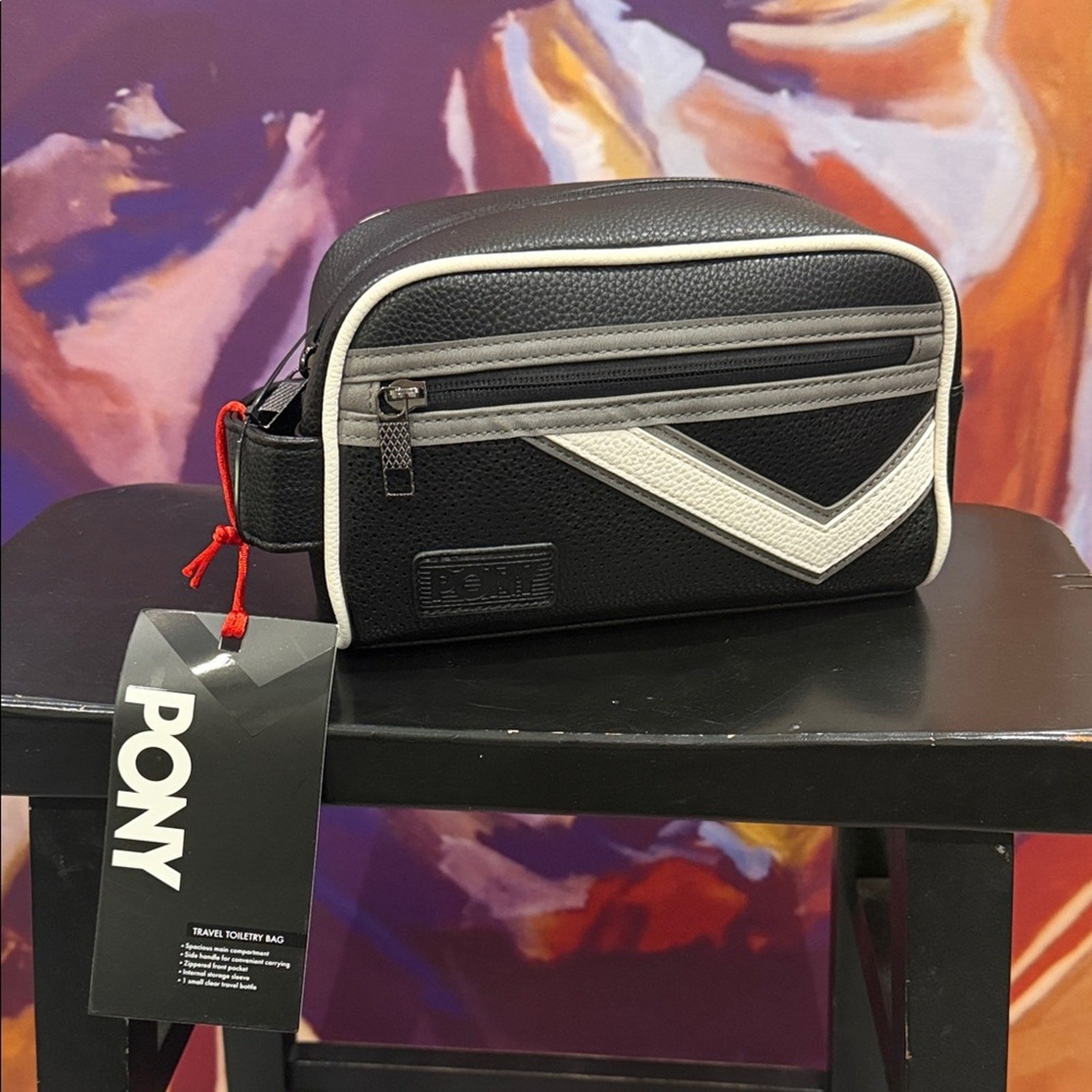 PONY Black and White Travel Toiletry Bag – NWT