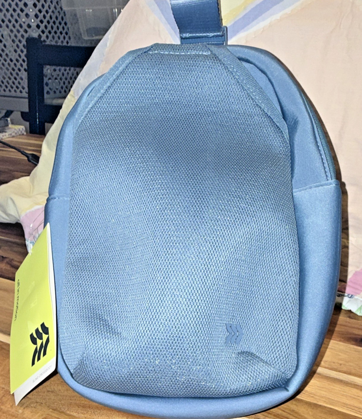 All in motion Blue Sling Crossbody Bag Synthetic Solid Pattern Unisex Adults