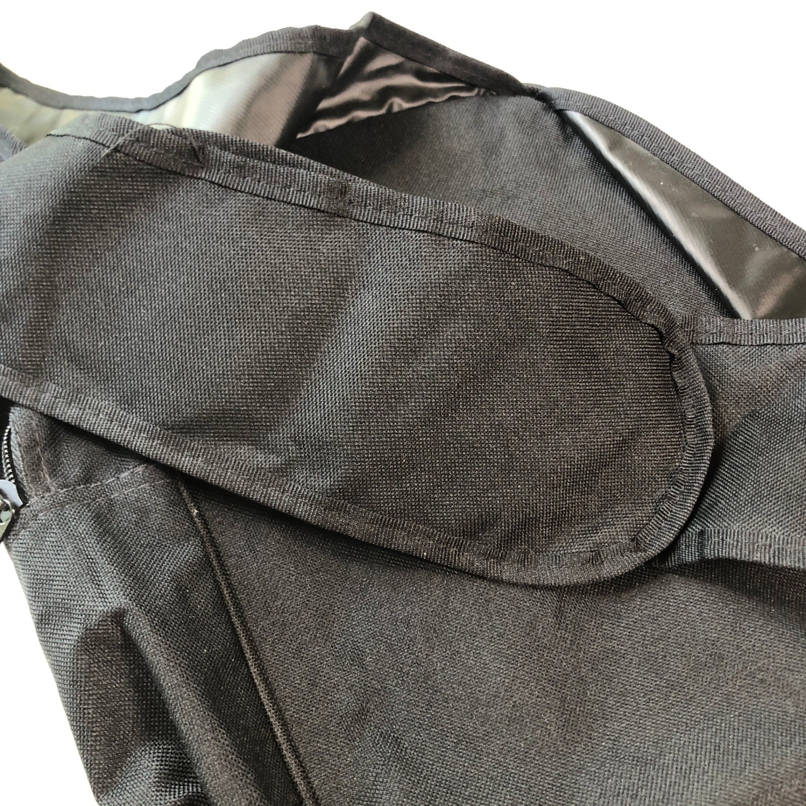 Dux Black Canvas Messenger Bag Crossbody Shoulder Strap Chef Logo Patch Utility