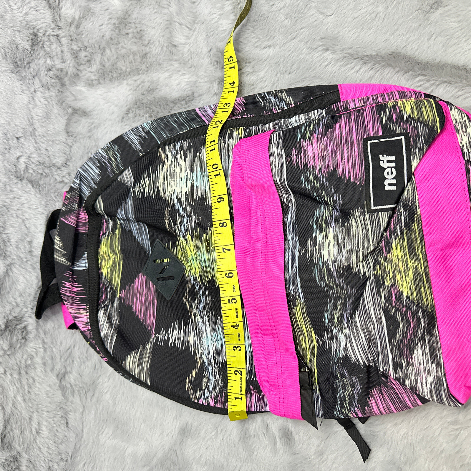 Neff Backpack Retro All Over Print Adjustable Straps Multi Pocket