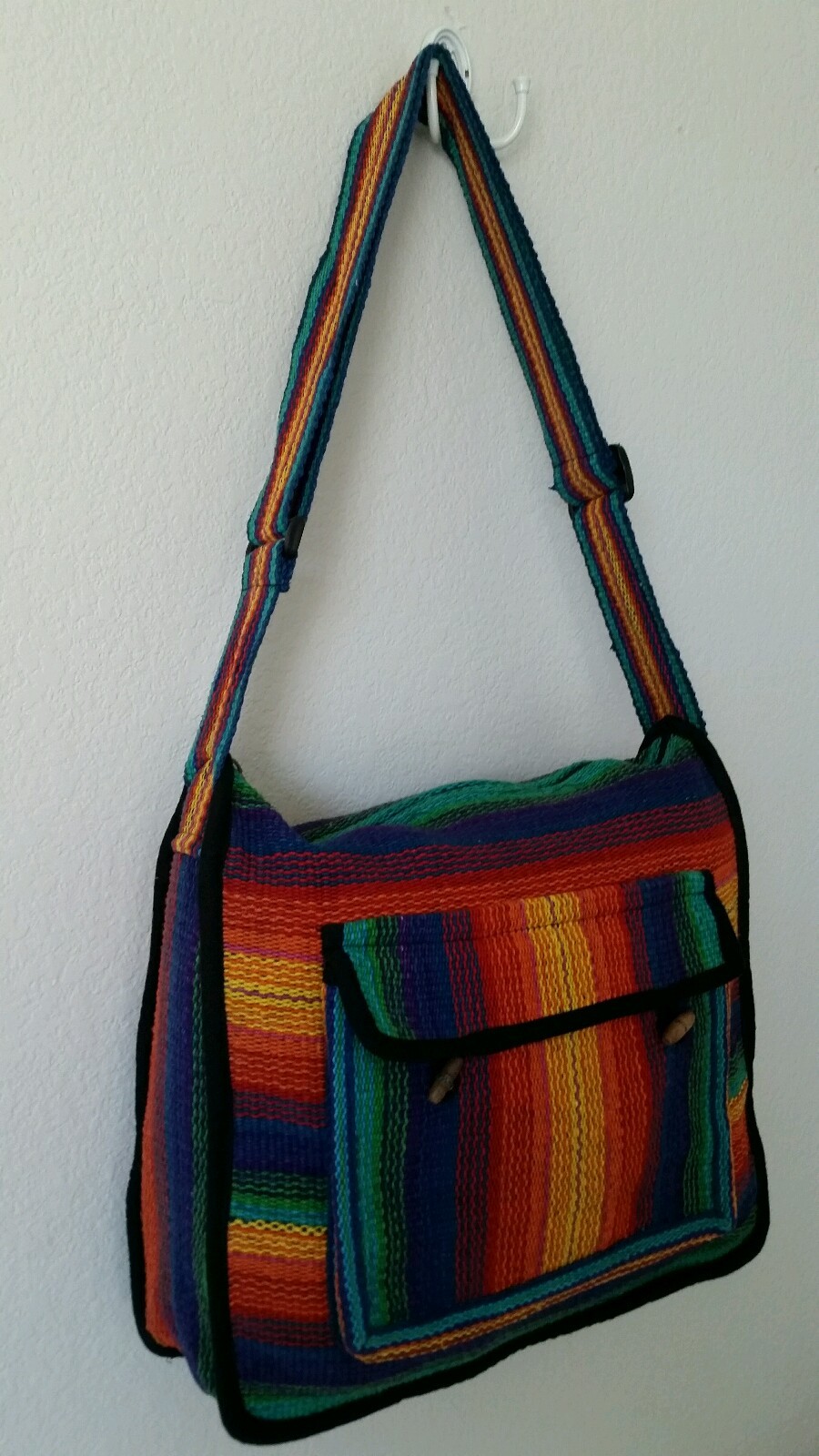 CB128 TIBETAN COTTON BAG NEPAL : Handmade Multicolor Nice Pattern Shoulder Purse