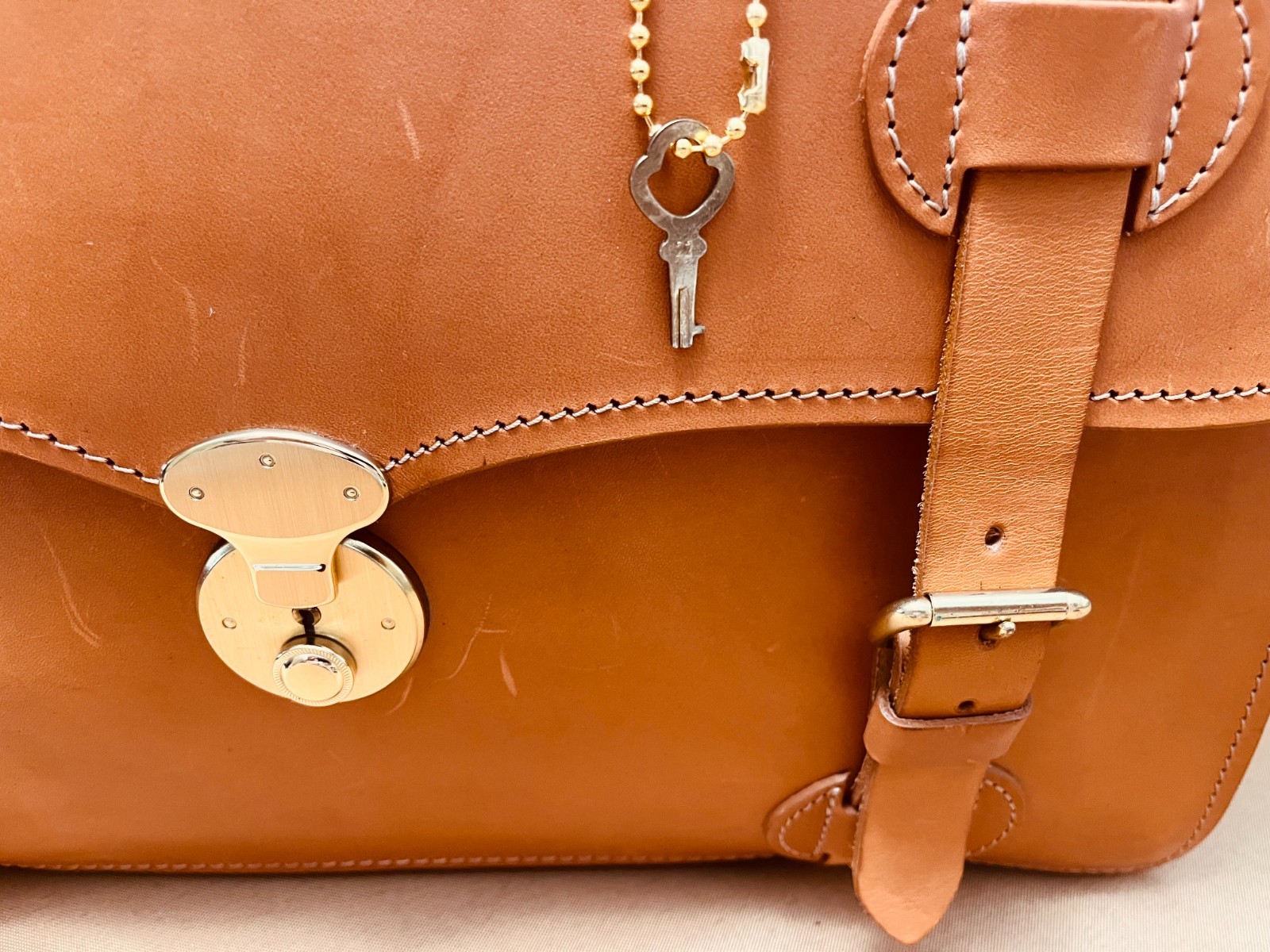 STEPHEN BROOKS English Tan Bridle Leather Briefcase / Portfolio / Satchel – USA