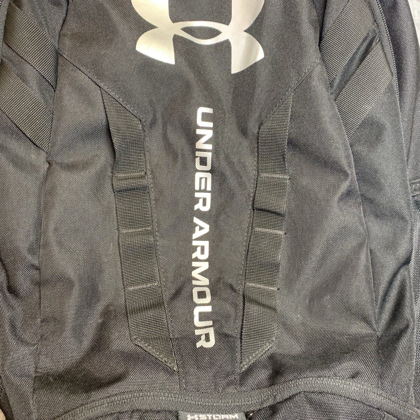Under Armour Hustle 5.0 Storm Backpack Black Laptop School Gym Travel Bag