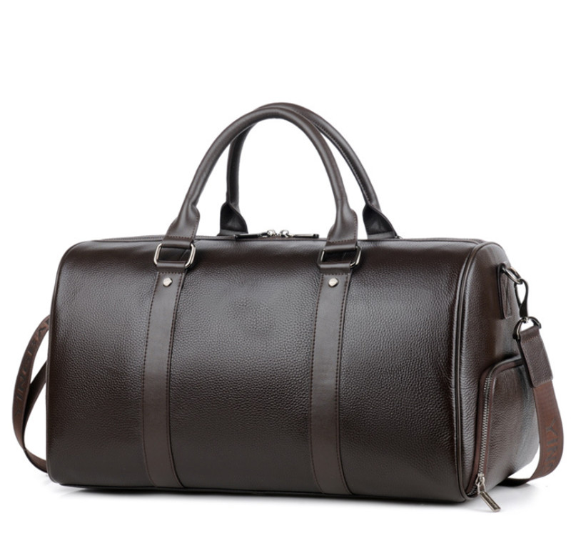 US New Men Leather Duffel Shoulder Bag Large Travel Overnight Luggage Handbag