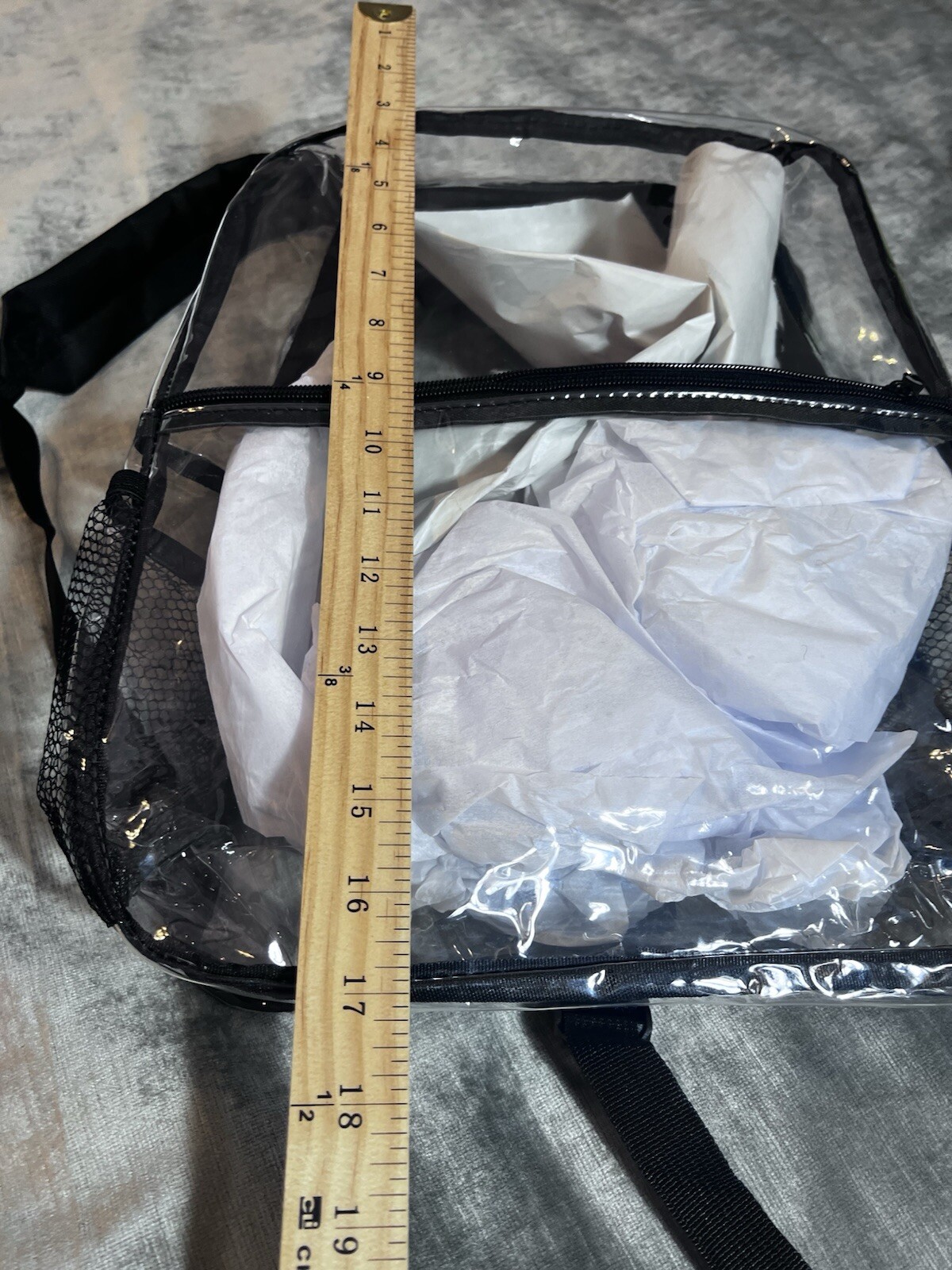 #3890. Arctic Star Clear Backpack. 15 X 11.8 X 5 w/Padded Adjustable Straps. NEW