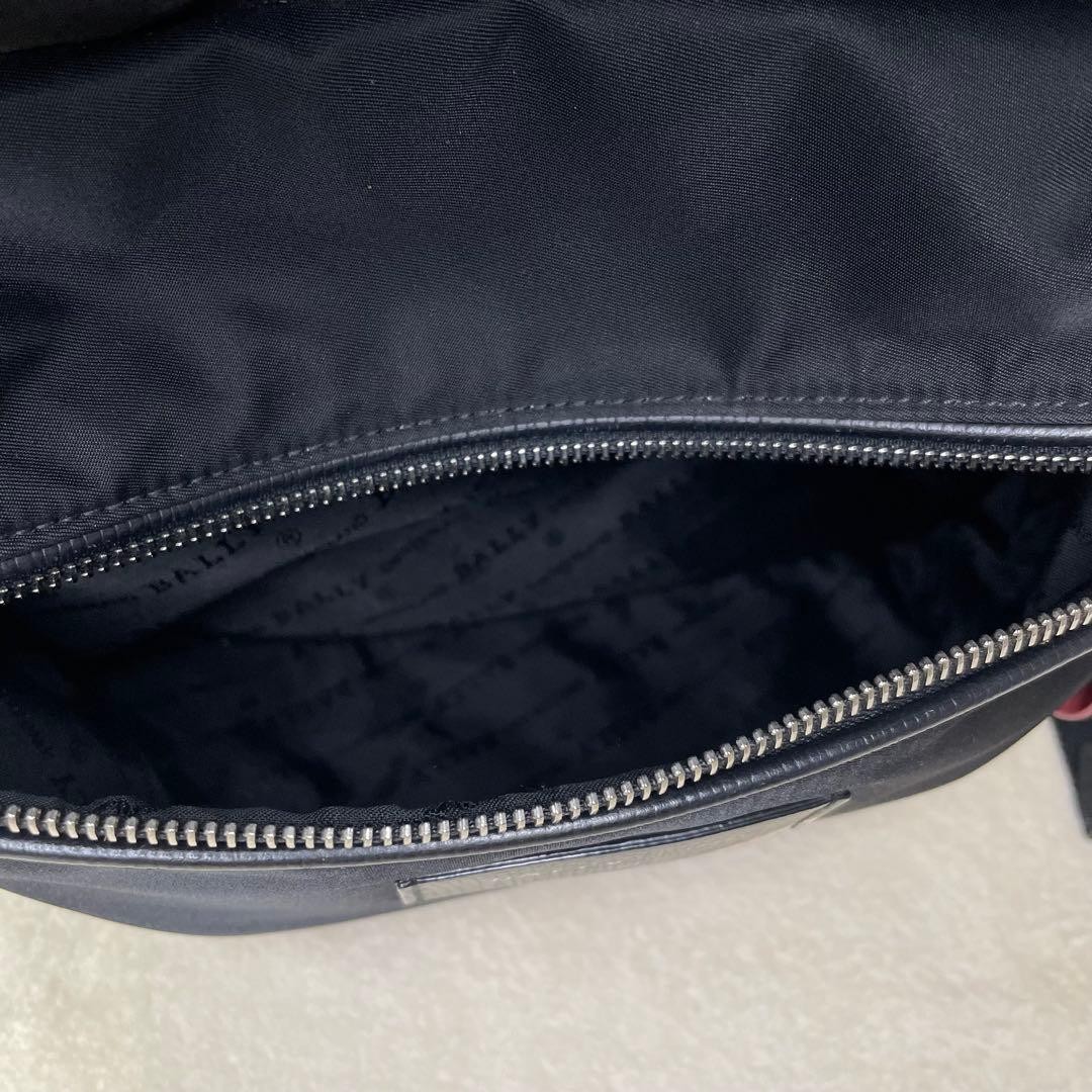 Authentic Bally Backpack Business Nylon Black 42cm Mens Lightweight Casual Rucks