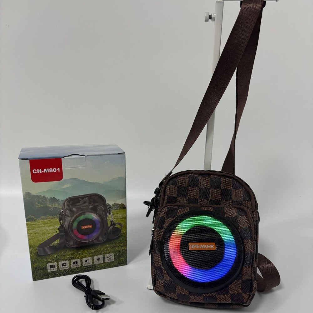 Portable Crossbody Sling Shoulder Bag With Bluetooth Speaker For Hiking Cycling