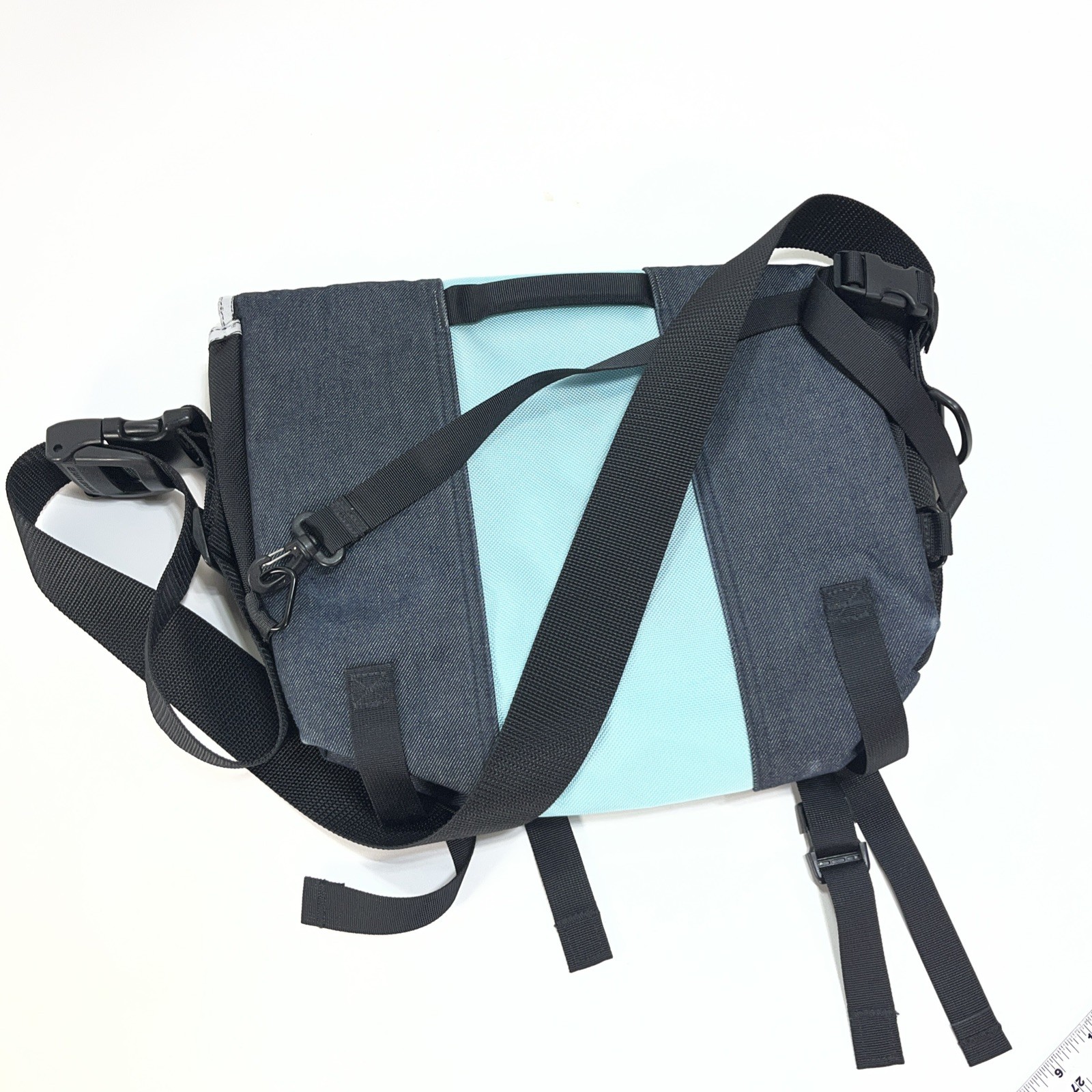 Timbuk2 Classic Messenger Bag Medium Gray Blue Made in USA San Francisco