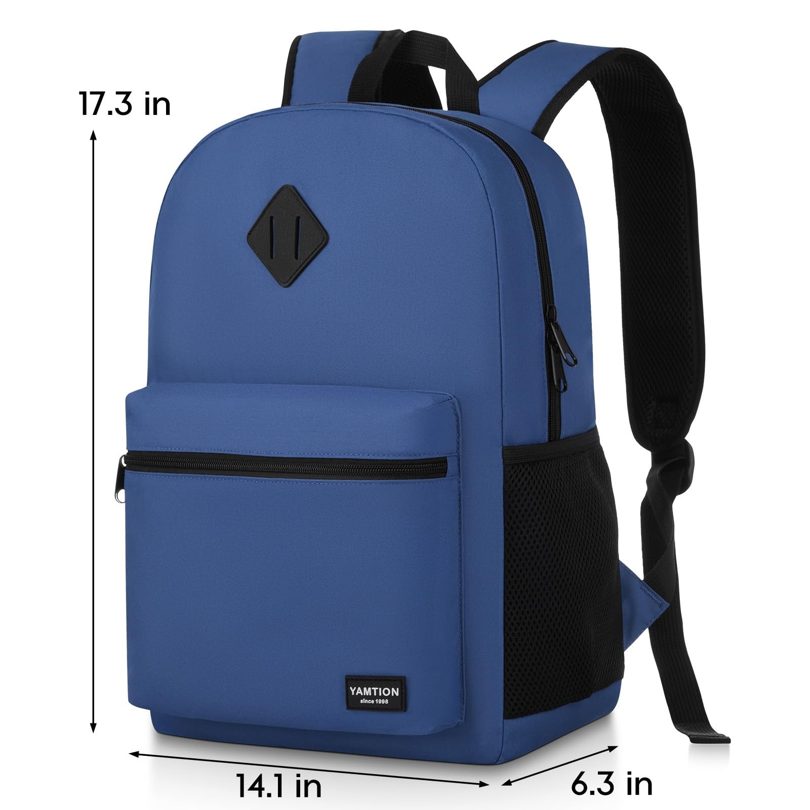 School Backpack Classic Bookbag Men Teen Boy USB Charging Port Laptop