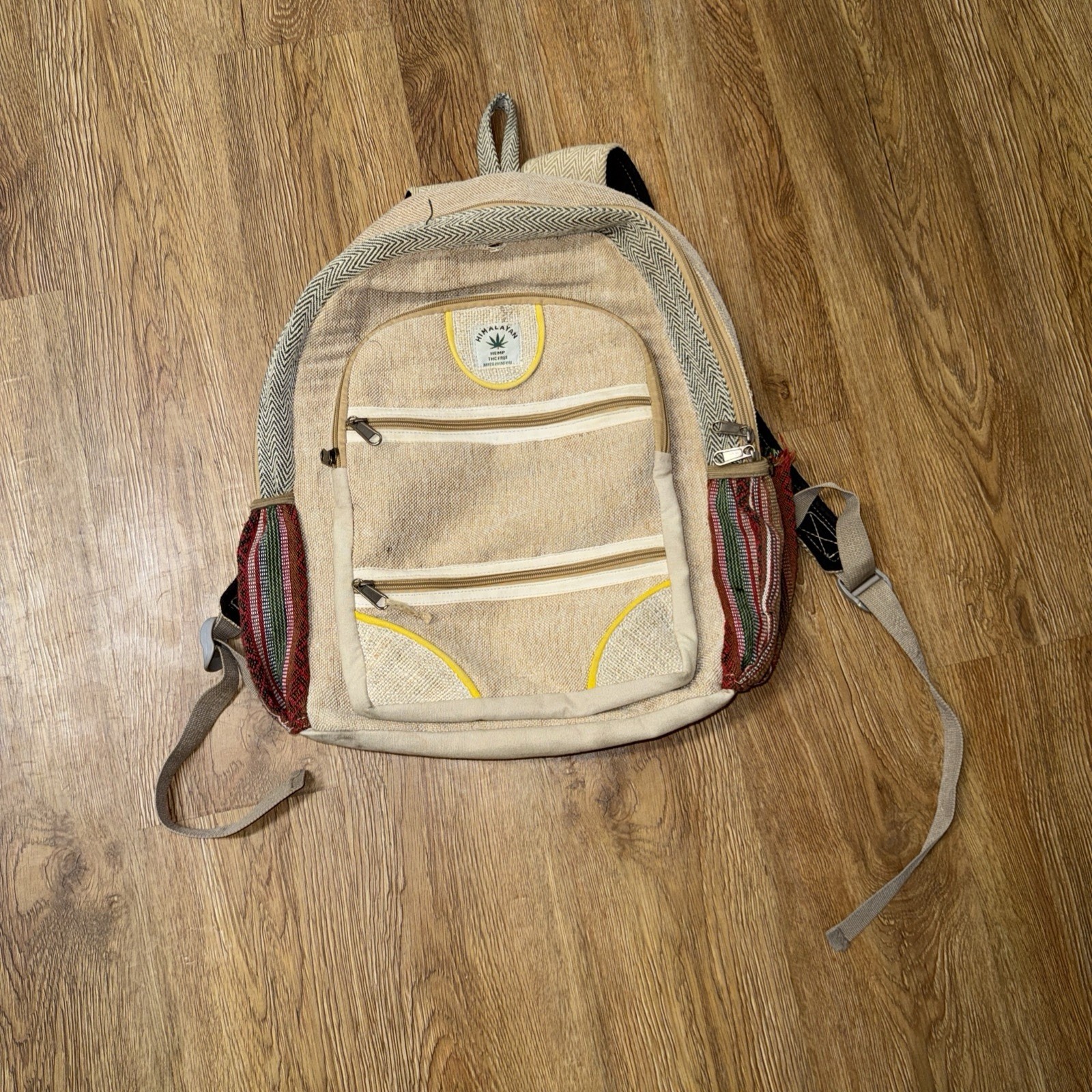 Himalayan Hemp THC Free Multi Color Small Handmade Backpack